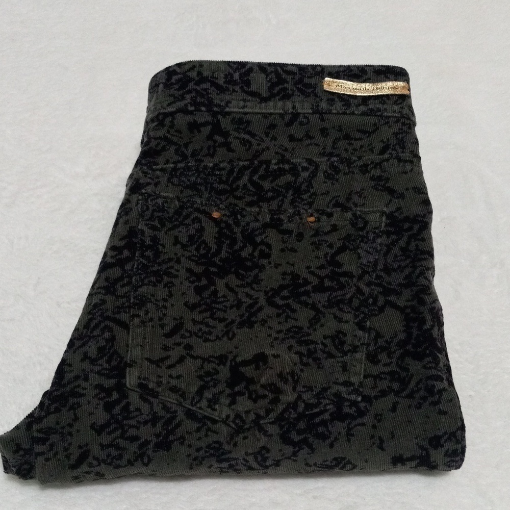Anthropologie Pilcro and the Letterpress Serif Green & Black Corduroy Pants